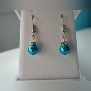 Handcrafted Crystal Glass Bead Earrings